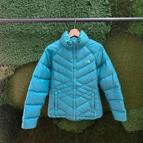 The North Face  550 Blue Puffer Jacket Medium - Picture 1 of 6